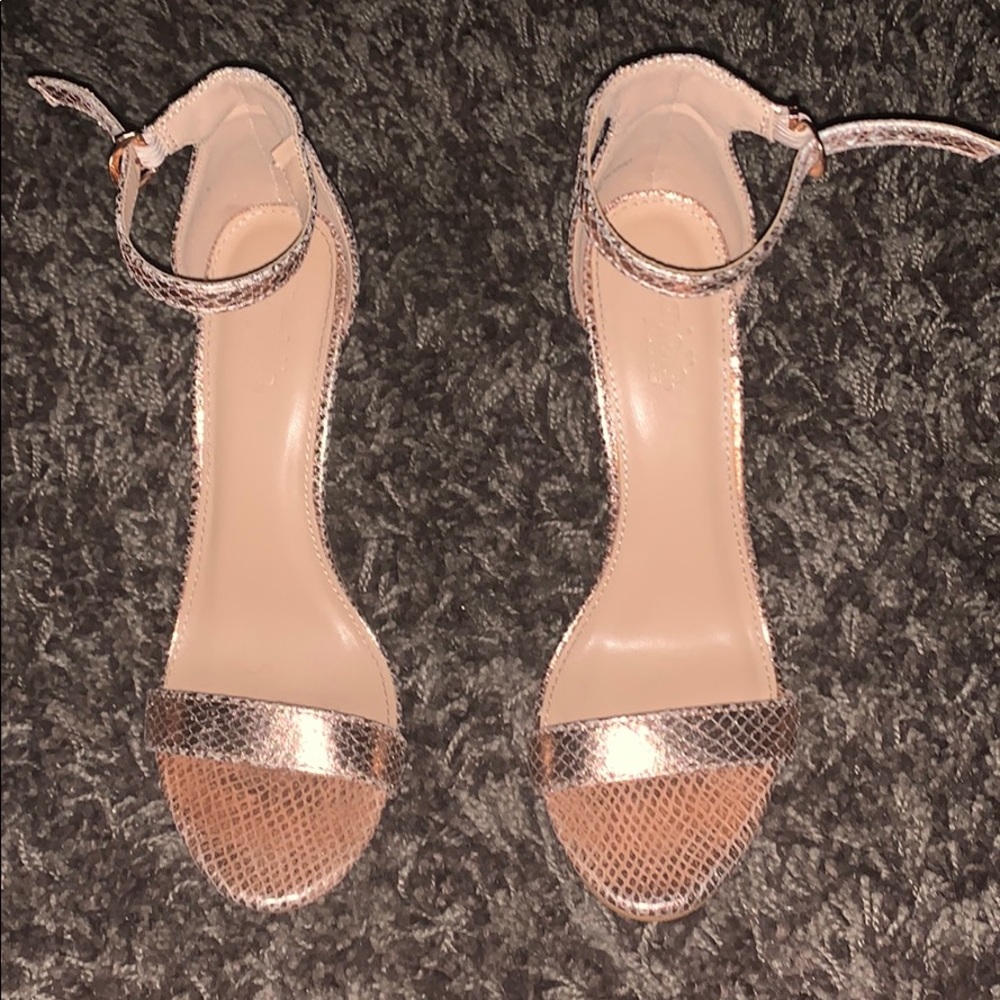 Rose gold high heels